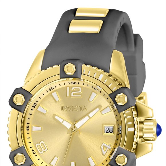 Invicta Women\'s Pro Diver Quartz 3 Hand Gold